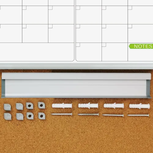 Miniatura 7 de JILoffice Calendario magnético de borrado en seco, pizarra blanca de 2 meses, 36 x 24 pulgadas, marco de aluminio plateado, tablero montado