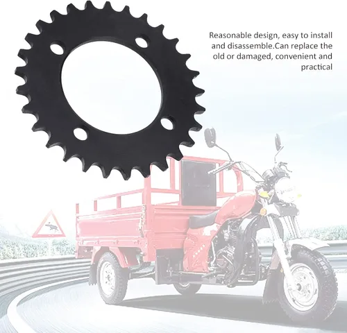 Miniatura 5 de Alomejor Rueda libre 29 dientes cuatro agujeros 420 rueda libre de acero trasero piñón de cadena para piezas de triciclo eléctrico 420?29T