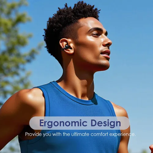 Miniatura 3 de Auriculares abiertos con aro de oído abierto, ligeros, cómodos, con clip de oreja abierto, auriculares inalámbricos, 40H Play Bluetooth 5.4