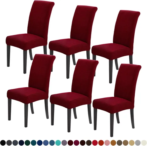 Miniatura 80 de Joccun Fundas para Sillas de Comedor Juego de 2, Fundas Elásticas para Sillas de Comedor Fundas para Sillas de Comedor Protector de Asiento, Funda