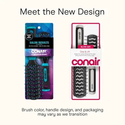 Miniatura 2 de Conair Grip & Lift Vent - Juego de cepillos de tamaño completo y mediano, cepillos de cerdas de nailon para peinar, paquete económico