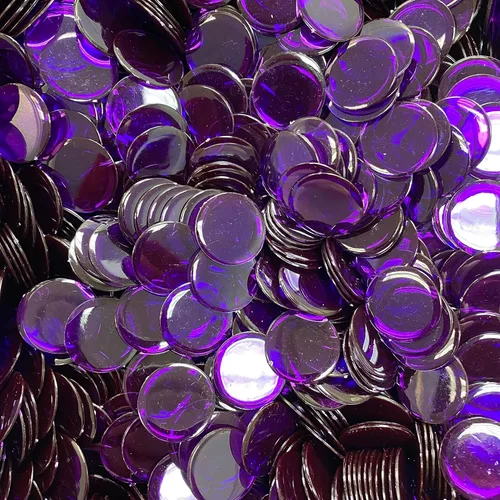 Miniatura 19 de MR CHIPS Chips de bingo de plástico para juegos 1000 unidades - Mezcla transparente de 7 colores que cuenta 3/4 pulgadas