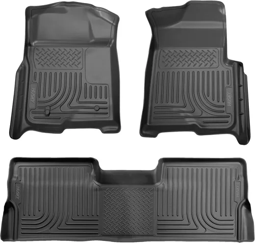 Husky Liners Alfombrillas Weatherbeater | Para Ford F-150 SuperCrew Cab 2009 - 2014 sin cambio manual (cobertura del lugar del freno) | Delantero y