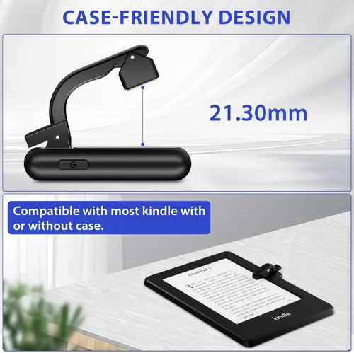 Miniatura 2 de Anillo giratorio de página mejorado para lectores electrónicos Kindle Paperwhite Oasis Scribe Kobo, compatible con fundas, con control remoto