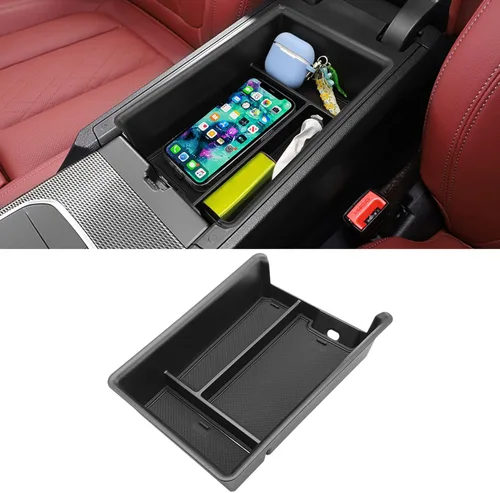 Miniatura 8 de Jaronx Compatible con BMW X5 G05/X6 G06/X7 G07 Organizador de consola central, bandeja organizadora de almacenamiento compatible con BMW X5 G05/X7