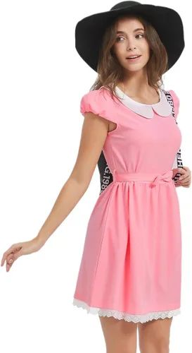 Miniatura 3 de TULIPTREND Women's Doll Collar Casual Dresses Short Sleeve Pink Dress