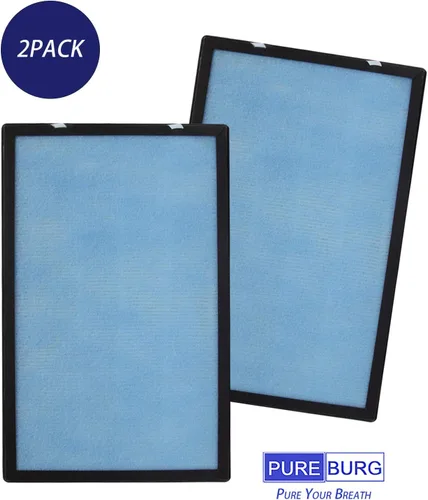 Miniatura 4 de PUREBURG Filtro de repuesto compatible con el purificador de aire Brondell Horizon O2+ P200 PHZF-21, paquete de 2 unidades H13 HEPA de carbón