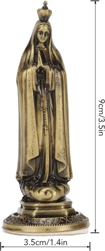 Miniatura 6 de Mini estatua de la Virgen María, escultura de mesa de aleación de zinc para decoración de automóvil y habitación, figura coleccionable virgen