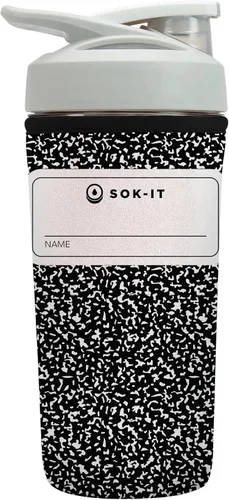 Miniatura 59 de Sok It BotlSok Botella Mezcladora de Proteínas con Funda Aislante de Neopreno (Floral Abstracto, Se Ajusta a Mezcladoras de 24oz)