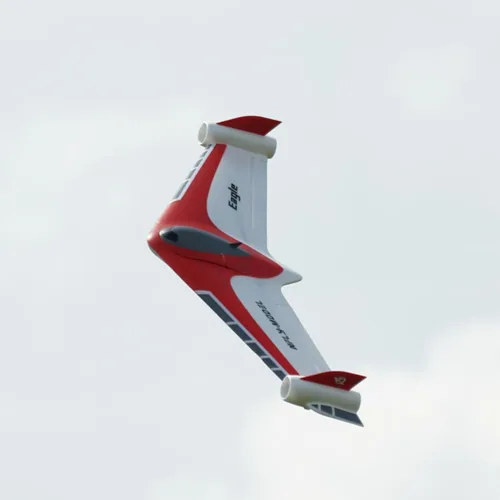 Miniatura 4 de Eagle Twin 1.575 in EDF Flying Wing con Gyro RC Avión RC Racing Avión PNP (transmisor, receptor o batería no incluida) (rojo)