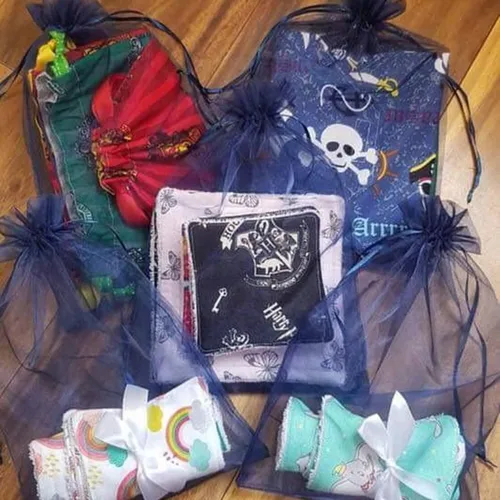 Miniatura 6 de Bolsas de Regalo de Organza 100 Piezas con Cordón 4x6 pulgadas Azul Marino para Baby Shower, Cumpleaños de Niña, Recuerdos de Fiesta, Boda