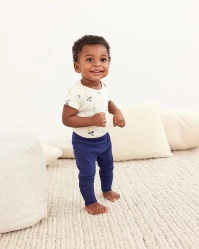 Miniatura 3 de Moon and Back by Hanna Andersson Unisex Babies' Organic Cotton Jogger Pants, Pack of 3