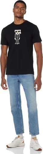 Miniatura 5 de Karl Lagerfeld Paris Kocktail Karl - Camiseta de manga corta con cuello redondo para hombre