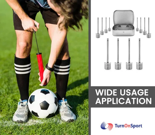 Miniatura 7 de TurnOnSport Aguja de bomba de baloncesto – Paquete de 12 agujas de inflado para pelotas – Aguja de bomba de inflado para pelotas – Adaptador