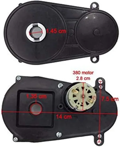 Miniatura 2 de weelye Caja de cambios de dirección con motor RS 390 24V Motor de dirección para control remoto paseo en juguetes accesorios Match niños Ride On Car