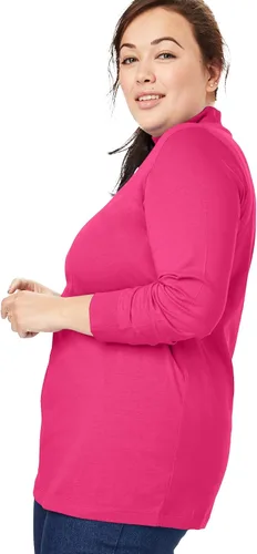Miniatura 4 de Woman Within Camiseta de manga larga perfecta para mujer con cuello alto falso