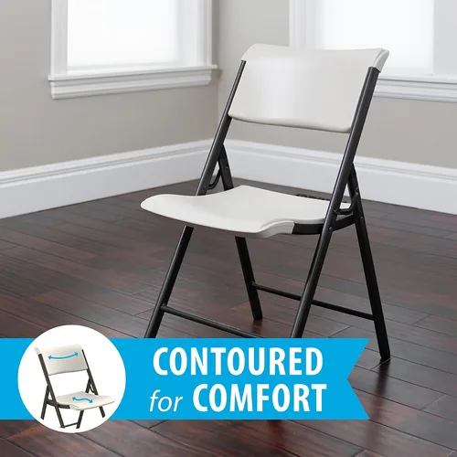 Miniatura 5 de LIFETIME Silla plegable con marco A, paquete de 4, almendra