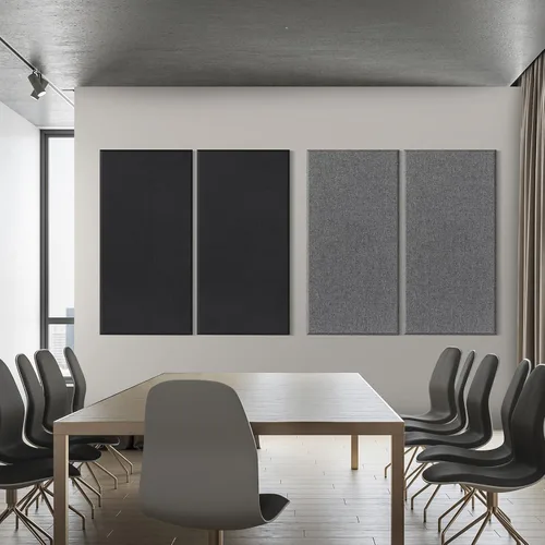 Miniatura 2 de Paneles acústicos de 2 pulgadas de grosor con herrajes para colgar, 2 piezas de 47.2" x 23.6" paneles de fibra de vidrio para absorción de sonido