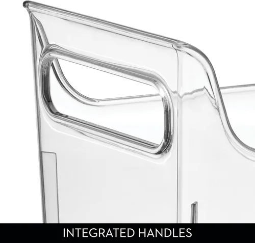 Miniatura 5 de iDesign - Organizador de condimentos de plástico con asas para nevera, transparente, fabricado en Estados Unidos
