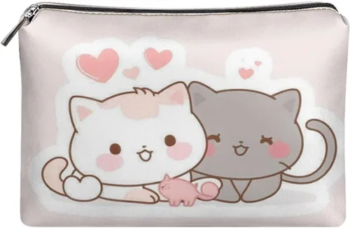 Miniatura 12 de Flashideas Bolsa de maquillaje portátil de cuero impermeable bolsa de cosméticos embrague maquillaje cepillo bolsa, Estampado De Mármol Azul 1