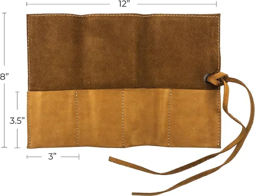 Miniatura 19 de Hide & Drink, Organizador de rollos de reloj de cuero hecho a mano de cuero de grano completo, con capacidad para hasta 4 relojes, fácil de llevar