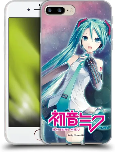 Miniatura 203 de Head Case Designs Licencia Oficial Hatsune Miku Gráficos Lindos Carcasa de Gel [Protección de Grado Militar] Compatible con Apple iPhone 7
