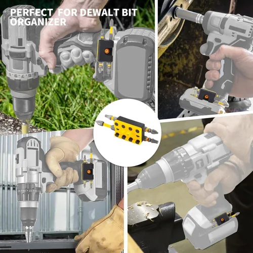 Miniatura 7 de Uniqwamo Soporte de brocas compatible con Dewalt 20 V, organizador de brocas compatible con taladros que llevan hasta 4 brocas en el lateral de tu
