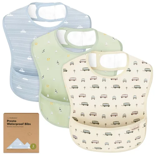 Miniatura 11 de KeaBabies Paquete de 3 baberos impermeables para comer, baberos ligeros para alimentación de niños pequeños con gran atrapador de alimentos, a