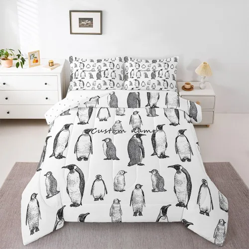 Miniatura 12 de Erosebridal Juego de edredón personalizado de tigre para niños, tamaño individual, juego de ropa de cama con estampado de animales salvajes