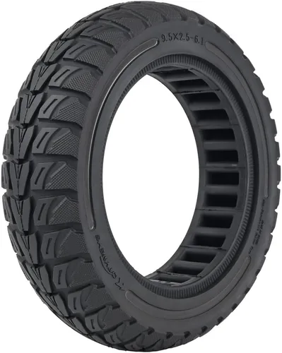 Reemplazo de neumático sólido todoterreno de 9.5 x 2.5-6.1 para NIU KQi3 Pro/Max/Sport Scooter - Sin pinchazos, mantenimiento sin complicaciones,
