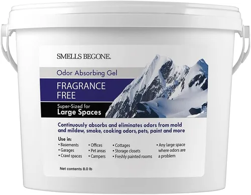 Miniatura 9 de SMELLS BEGONE Gel absorbente de olores de 1 galón - Ambientador y eliminador de olores para hogares, garajes y edificios comerciales
