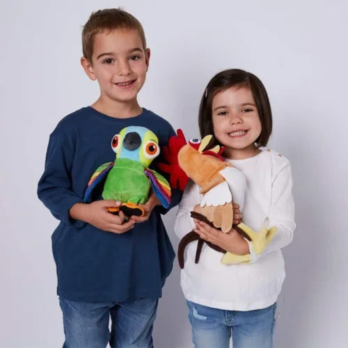 Miniatura 6 de La Granja De Zenon - Pepe Interactivo Loro 20CM - Peluche Musical - Repetir, Caminar y Tocar Canciones - El Reino Infantil