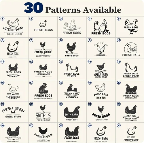 Miniatura 3 de Sellos de huevos personalizados para huevos frescos, sello personalizado de huevo de pollo con logotipo de nombre, sello de huevo personalizado