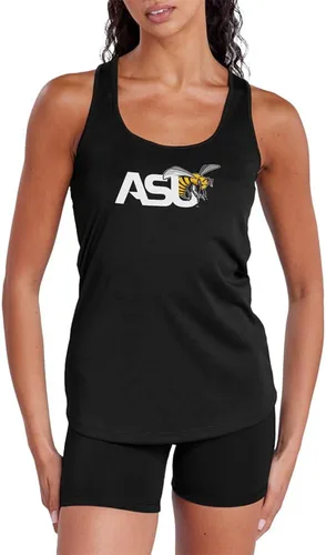 Miniatura 353 de Camiseta deportiva sin mangas oficial de NCAA Collegiate para mujer, con espalda cruzada, colección con logotipo primario