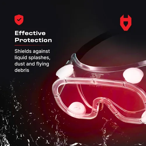 Miniatura 3 de NoCry Gafas de laboratorio de protección con revestimiento antiniebla, lentes transparentes resistentes a los arañazos, 100% de protección UV