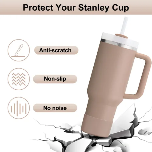 Miniatura 5 de Affute Funda Protectora de Silicona para Stanley Quencher H2.0 40 30 20 oz e IceFlow Flip 30 20 oz, Libre de BPA Anti-Ruido Anti-Arañazos, Protector