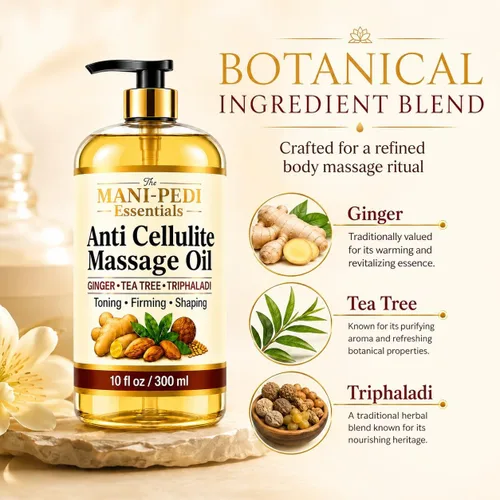 Miniatura 4 de TMPE Aceite corporal anticelulítico – Tonifica, reafirma y da forma visiblemente con jengibre, árbol de té y hierbas naturales, fórmula no grasosa