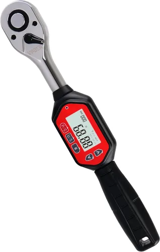 Miniatura 12 de Llave dinamométrica digital de 3/8 pulgadas, 1.33-44.25 ft-lbs (1.8-60 Nm) (16-531 libra) con zumbador y LED, calibrado (VTWM-60), rojo