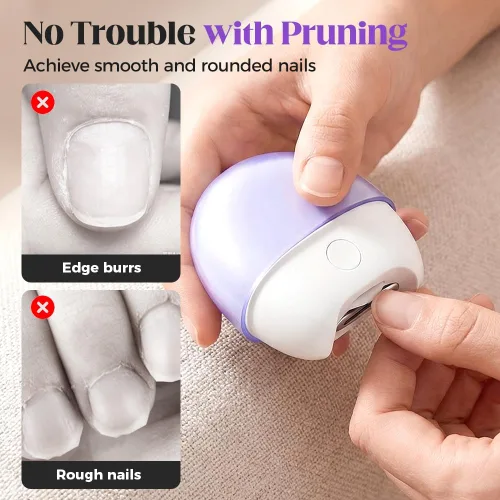 Miniatura 5 de Cortaúñas eléctrico automático 3 en 1, recortador de uñas con luz y almacenamiento de restos de uñas, cortaúñas eléctrico silencioso para adultos