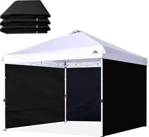 Miniatura 11 de SCOCANOPY SideWall para marco de toldo desplegable de 8 x 8 pies, paquete de 3 solamente Sunwall, (morado)