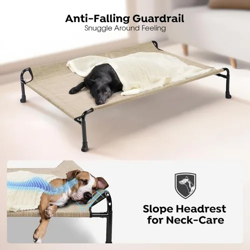 Miniatura 2 de Veehoo Cama Elevada para Perros, Catres Elevados para Perros Grandes, Cama Impermeable para Perros de Exterior, Hamaca Refrescante para Mascotas