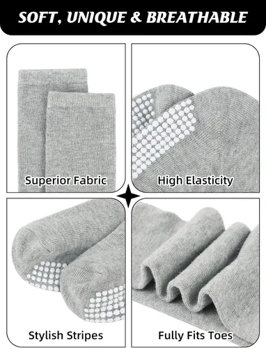 Miniatura 6 de Century Star Calcetines de bebé para niña, calcetines altos hasta la rodilla, calcetines antideslizantes para niños, calcetines de tubo