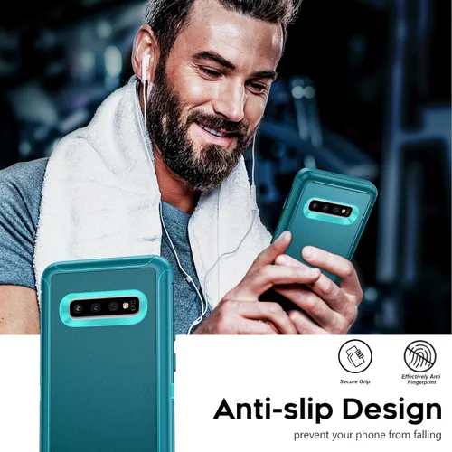 Miniatura 7 de LeYi Funda compatible con Samsung Galaxy S10+/ Plus: funda resistente 3 en 1 Galaxy S10 Plus, funda para Samsung S10 Plus de grado militar, funda a