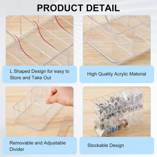 Miniatura 3 de Tatuo 1 Pieza Organizador de Cables con 10 Amarres de Alambre, Caja de Almacenamiento de Cables de Plástico Caja para Cargador Organizador