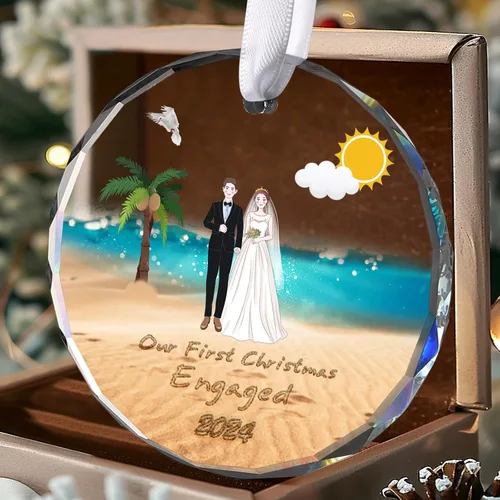 Miniatura 9 de Adorno de Primer Navidad del Bebé 2024 - Recuerdo de Familia de Tres: Recién Nacido Niño y Niña