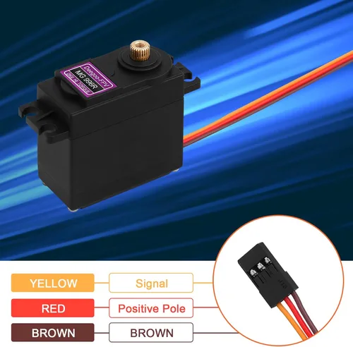 Miniatura 3 de Paquete de 6 motores servo digitales de par de engranajes metálicos MG996R 55g para helicóptero RC, auto, barco, robot de Futaba JR