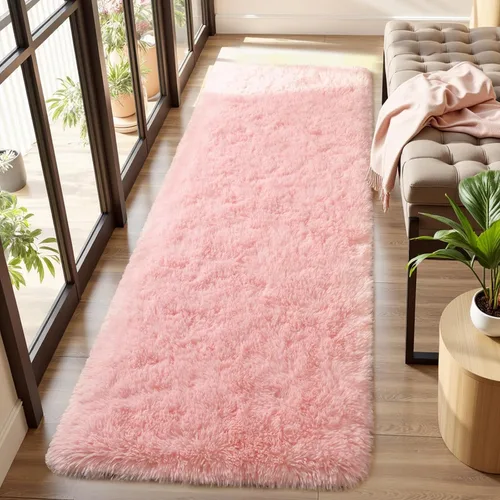 Miniatura 13 de Macgace - Alfombras pequeñas para dormitorio, 2 x 3, beige, antideslizante, alfombra de área, súper suave, de felpa esponjosa, alfombra moderna