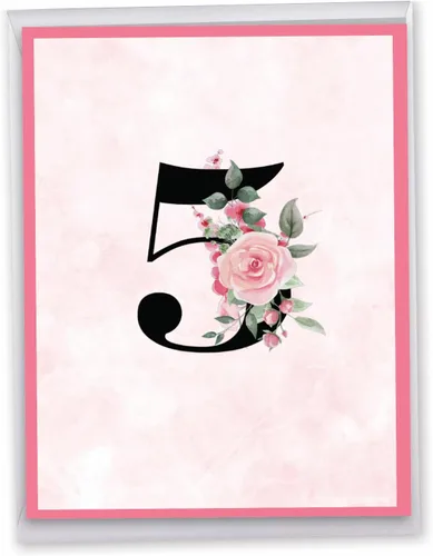 Miniatura 13 de NobleWorks - Tarjeta de felicitación de aniversario de 5ª boda grande de 8.5 x 11 pulgadas - Matrimonio de 5 años con sobre para hombres, mujeres