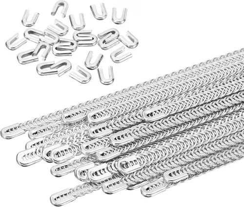 PATIKIL Deshuesado de acero inoxidable 304 en espiral de 0.157 in, corsé de metal plano con 24 puntas de acero para corsé, cordones, disfraces,