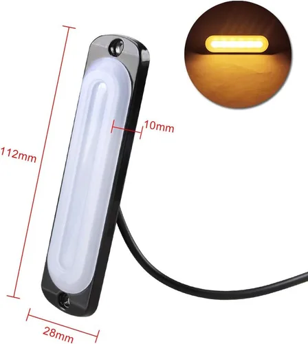 Miniatura 2 de Luces LED estroboscópicas de advertencia, 4 luces LED amarillas ámbar, 6 luces estroboscópicas LED intermitentes de emergencia, advertencia